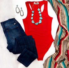 Load image into Gallery viewer, Red Racerback Bodysuit