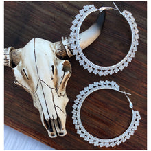 Load image into Gallery viewer, Jenni Rhinestone Hoop Earrings