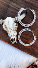 Load image into Gallery viewer, Jenni Rhinestone Hoop Earrings