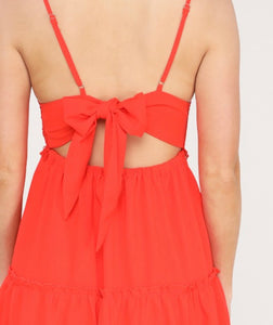 Heartland Red Crochet Ruffle Sundress