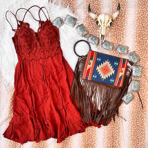 Rust Bralette Dress