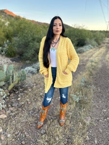 Yellow Cozy Cardigan