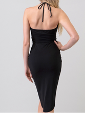 Load image into Gallery viewer, Dakota Black Halter Dress