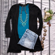 Load image into Gallery viewer, Black Waffle Knit Cardigan