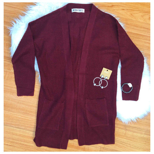 Wine Me Sweater Cardigan