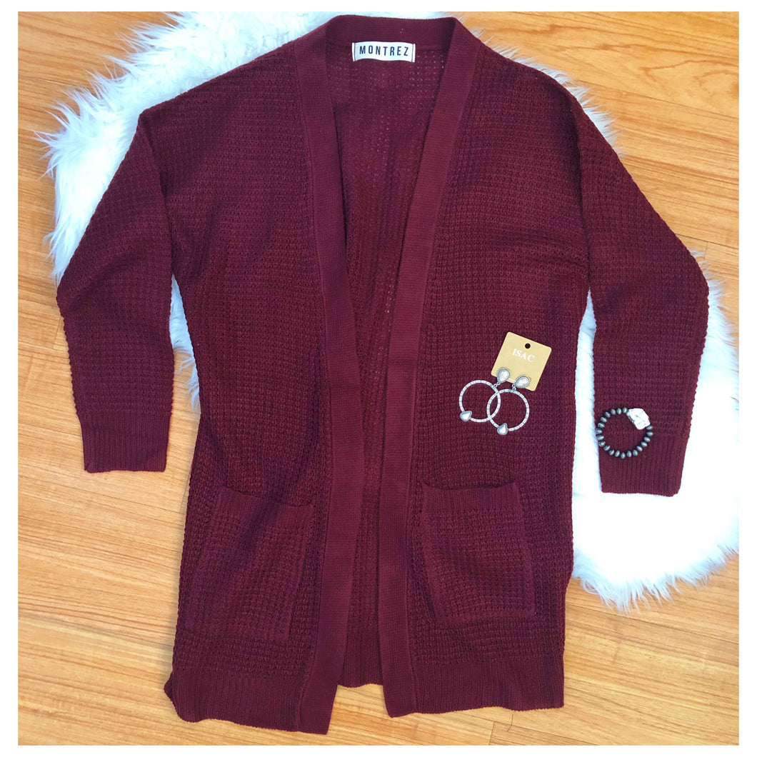 Wine Me Sweater Cardigan