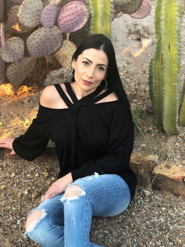 Black Off the Shoulder Top