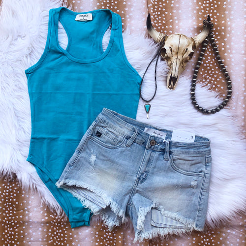 Turquoise Blue Bodysuit