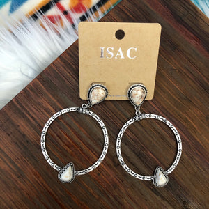 Lorrie Silver & White Hoops
