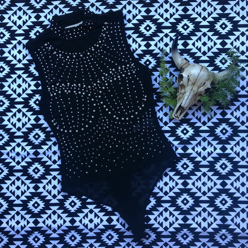 Nashville Rhinestone & Pearl Bodysuit