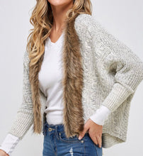 Load image into Gallery viewer, Savannah Fur Trimmed Cardigan