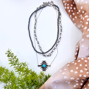 Ava Triple Strand Necklace
