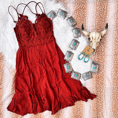 Rust Bralette Dress