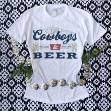 Load image into Gallery viewer, Cowboys &amp; Beer Graphic Tee