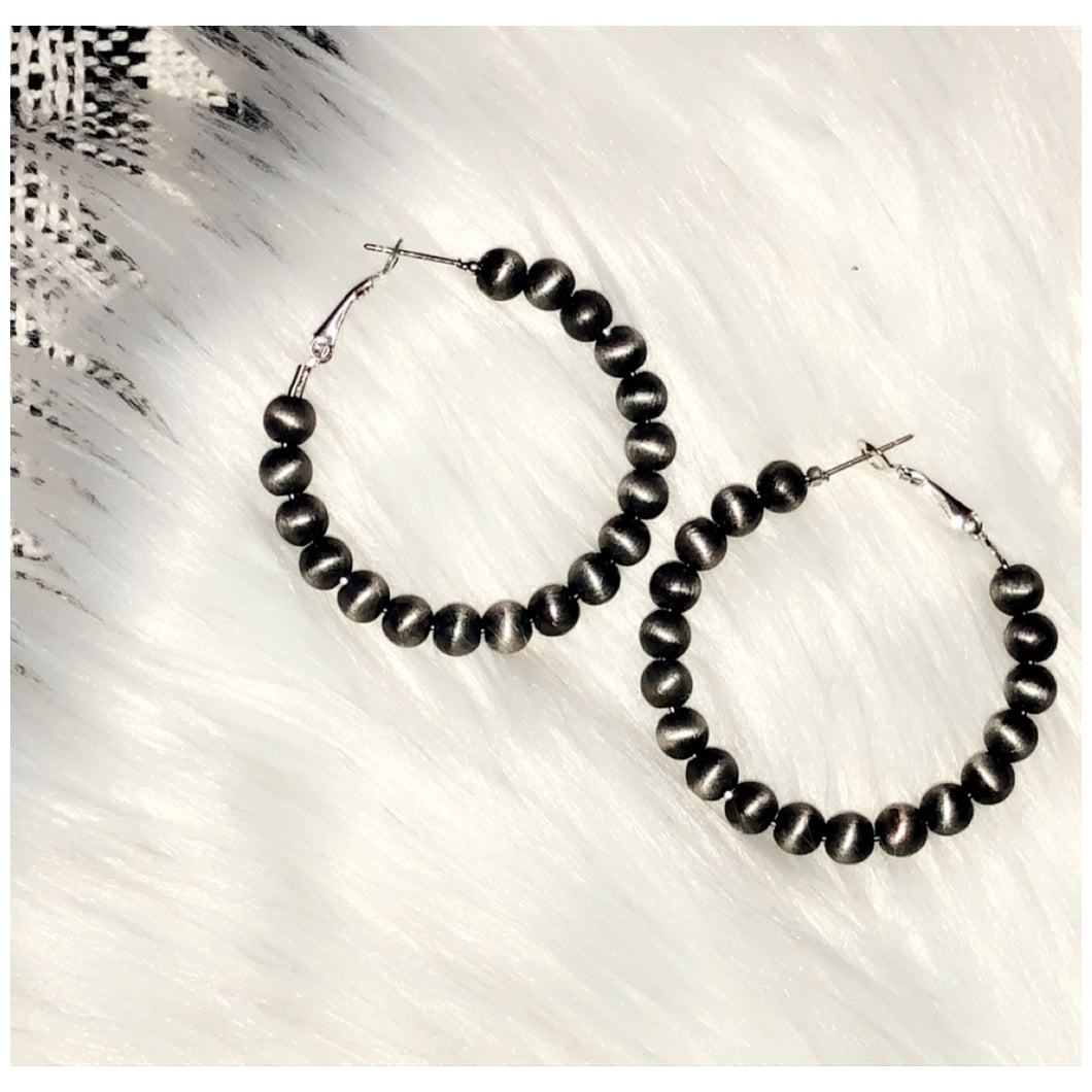 Silver Wings Hoops