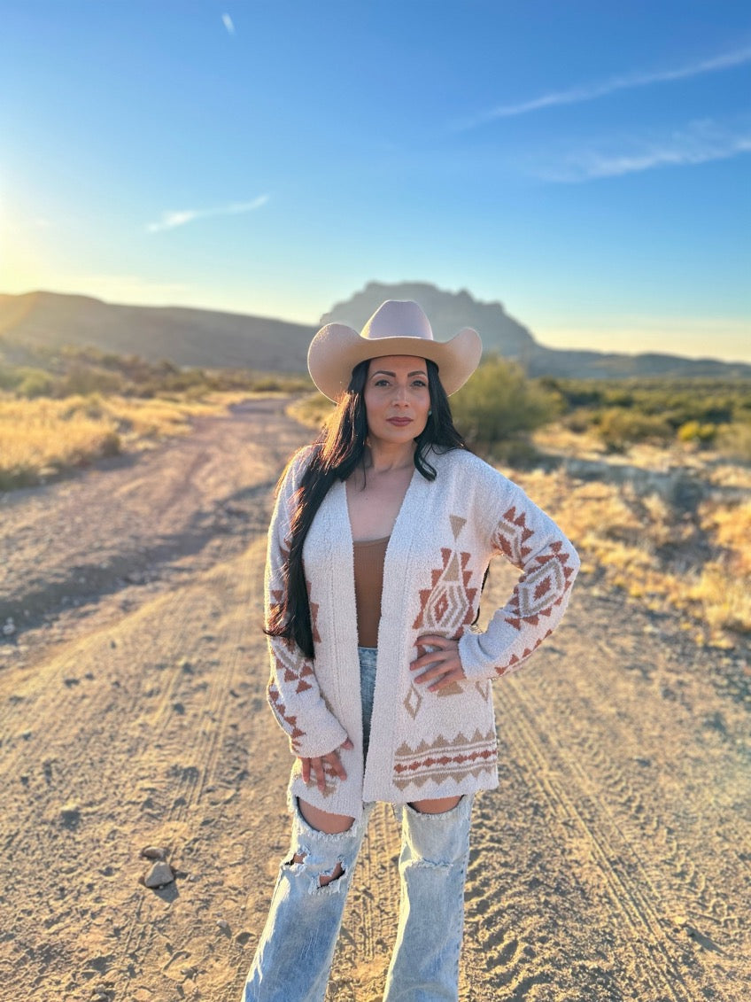 Aspen Ivory Aztec Cardigan