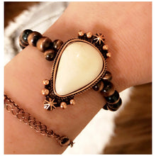 Load image into Gallery viewer, Penny Lane Copper &amp; Ivory Bracelet