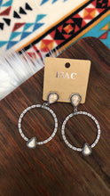 Load image into Gallery viewer, Lorrie Silver &amp; White Hoops