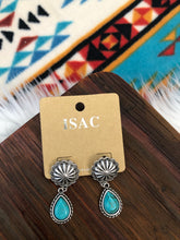Load image into Gallery viewer, June Turquoise Concho Earrings