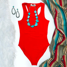 Load image into Gallery viewer, Red Racerback Bodysuit