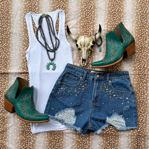 White Ribbed Tank Top