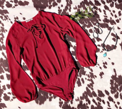 Remington Red Long Sleeve Bodysuit