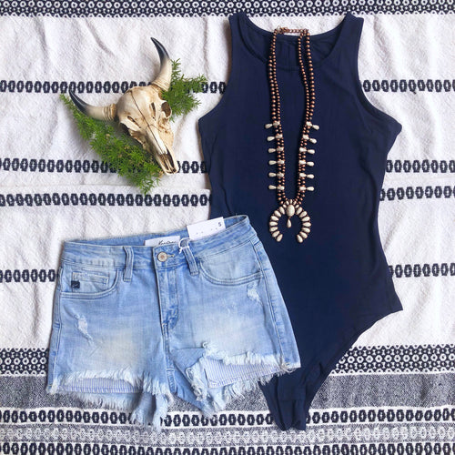 Navy Seamless Bodysuit
