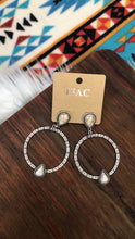 Load image into Gallery viewer, Lorrie Silver &amp; White Hoops