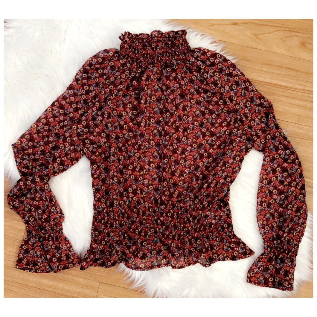 Flirty Floral Smocked Top