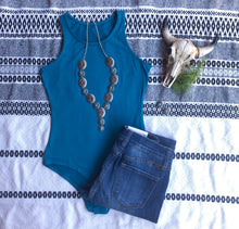 Load image into Gallery viewer, Teal Blue Seamless Bodysuit