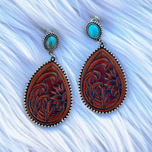 April Leather Earrings