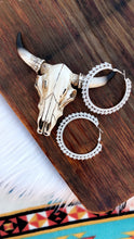Load image into Gallery viewer, Jenni Rhinestone Hoop Earrings