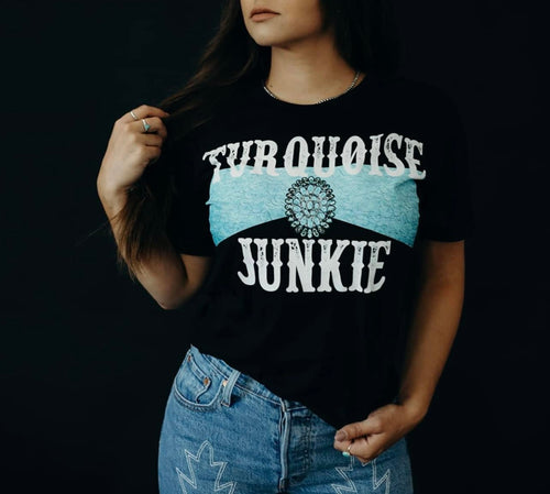 Turquoise Junkie Graphic Tee