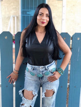 Load image into Gallery viewer, Black Leather Bodysuit