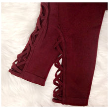 Load image into Gallery viewer, Maroon Yoga Pants/Leggings
