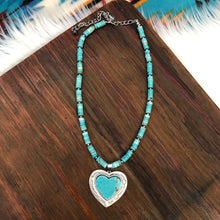 Load image into Gallery viewer, Heart Like Mine Turquoise Necklace