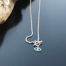 Load image into Gallery viewer, Silver Evil Eye Necklace