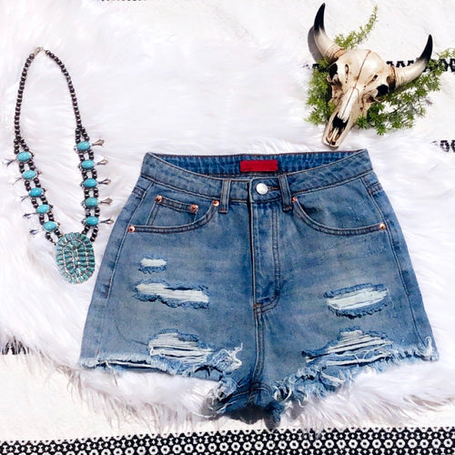 Abilene High Rise Denim Shorts