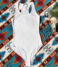 Load image into Gallery viewer, White Racerback Bodysuit