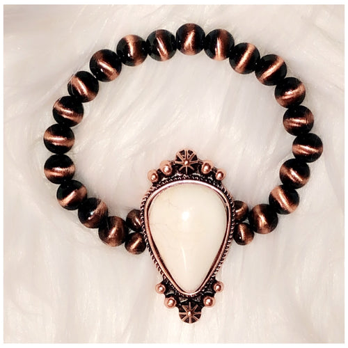 Penny Lane Copper & Ivory Bracelet