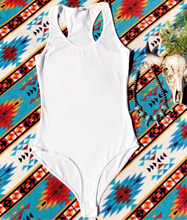 Load image into Gallery viewer, White Racerback Bodysuit