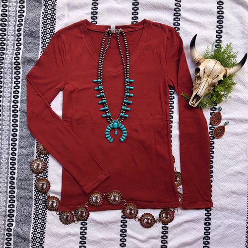 Rust Long Sleeve Tee